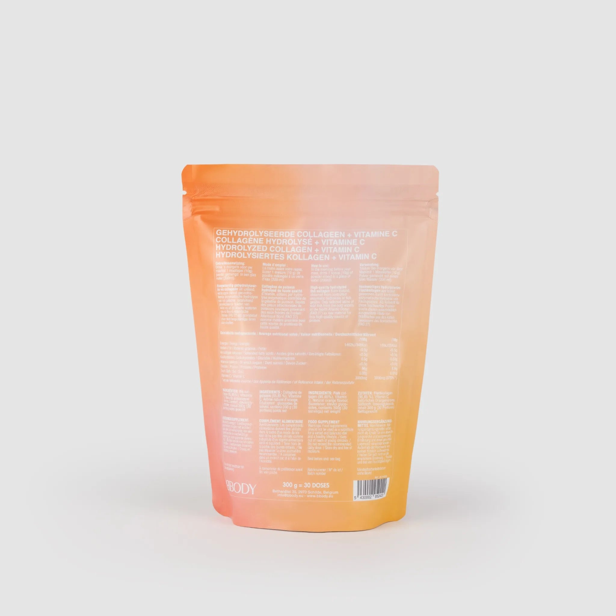 BBody – 96% Tripeptide Fish Collagen + Vitamin C – 300 g powder