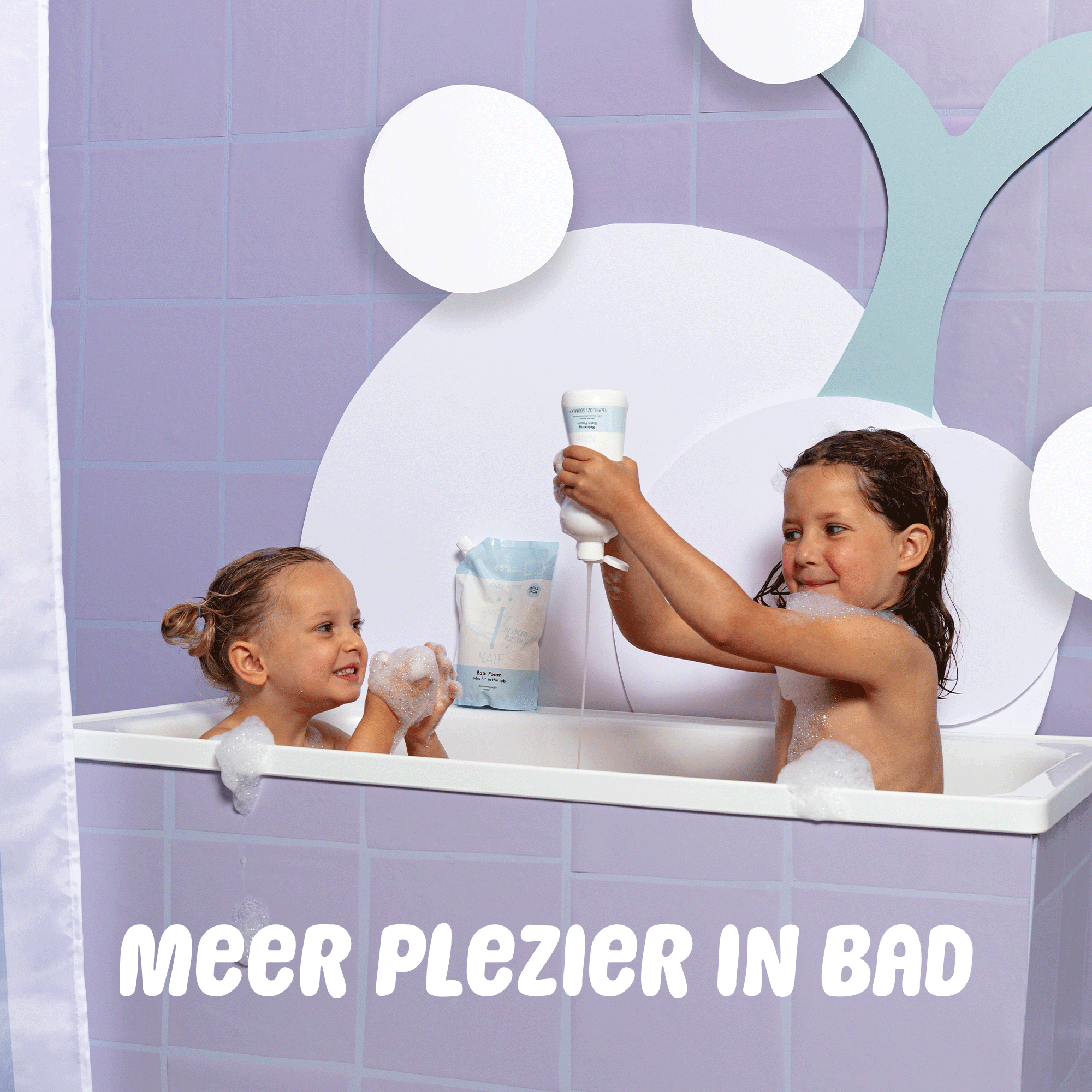 Naïf - Caring bath foam for babies and kids