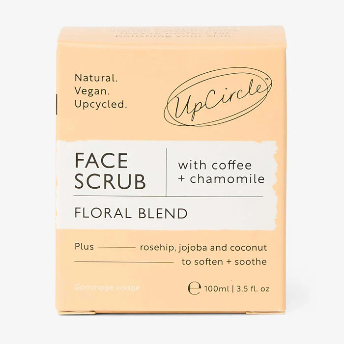Gommage visage au café pour peaux sensibles - Mélange floral - Upcircle Beauty