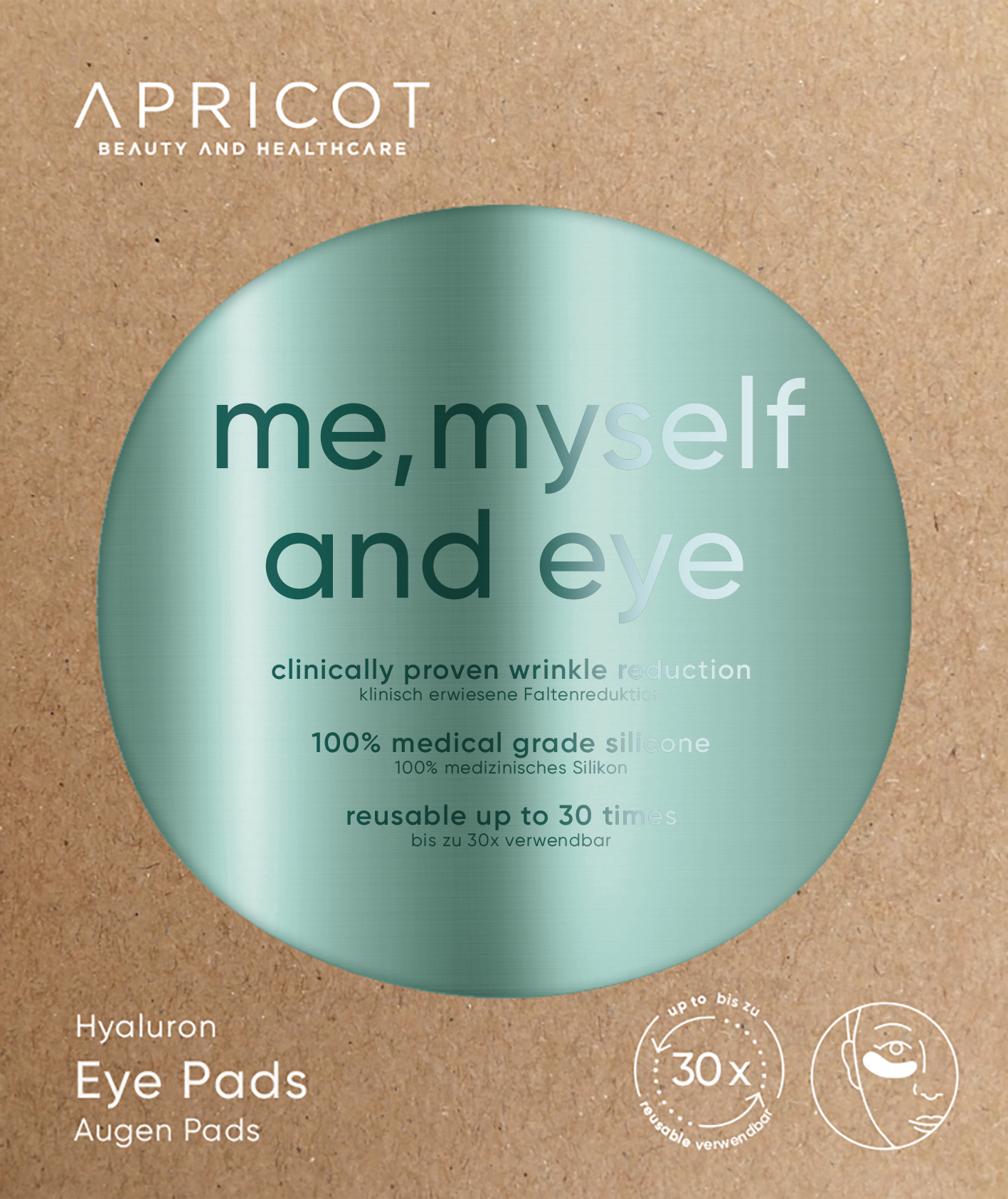 Moi, moi et mes yeux' - Coussinets pour les yeux Acide Hyaluronique - Apricot Beauty