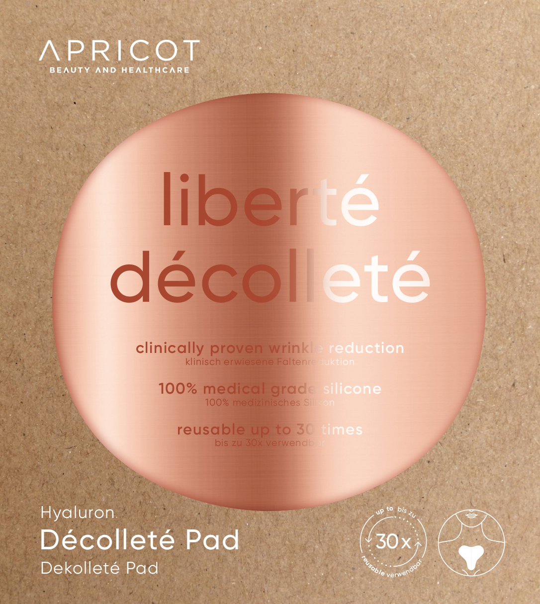Liberté décolleté' - Décolleté Pad Acide Hyaluronique - Abricot Beauté