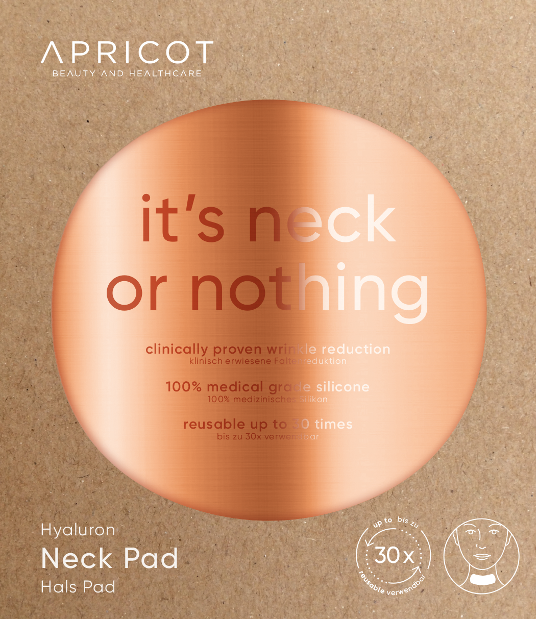 C'est le cou ou rien' - Coussinet pour le cou à l'acide hyaluronique - Apricot Beauty