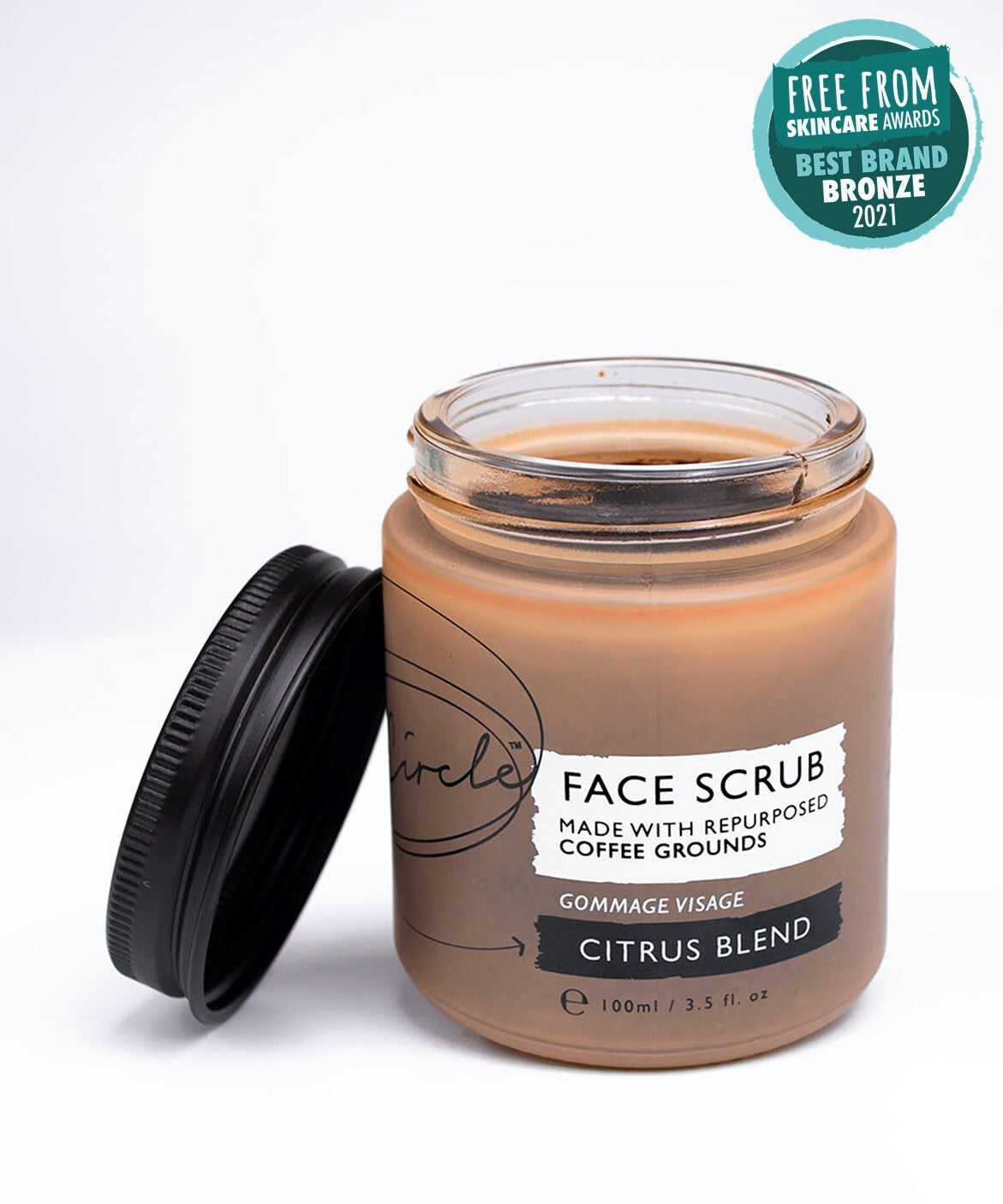 Gommage visage au café pour peau sèche - Mélange d'agrumes - Upcircle Beauty
